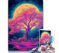 Puzzle de 1000 pièces représentant Un Cerisier en Fleurs Roses pour Adultes Aidez Votre Cerveau à exercer des Jouets addictifs pour cultiver la Patience Une œuvre d'art 38x26cm
