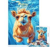 Puzzle de 1000 pièces représentant Un Chameau sous-Marin Décoration intérieure Jouet éducatif avec Poster et fiche de Questions Assortis Dimensions 38x52cm