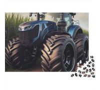 Puzzle de 1000 pièces représentant Un Champ de tracteurs Modernes. Jeu éducatif pour Adultes, Belle décoration, défi Stimulant, Cadeau d'anniversaire. 52 x 38 cm / 1000 pièces.