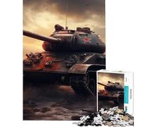 Puzzle de 1000 pièces représentant Un Char Allemand de la Seconde Guerre Mondiale Jeu éducatif captivant Qui développe la Patience l'art l'analyse et la logique (38x26cm)