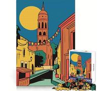 Puzzle de 1000 pièces représentant Un Charmant Paysage Urbain pour Adultes Un pour Le Bien-être cérébral,Les Loisirs et Une Belle décoration (50x75cm)