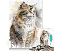 Puzzle de 1000 pièces représentant Un Chat American Curl,Un Jeu de logique et de réflexion,idéal pour Un Moment de Calme et d'exercice Mental à Faire à la Maison (50x75cm)
