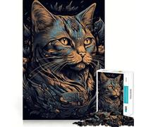 Puzzle de 1000 pièces représentant Un Chat American Shorthair adulteJeu de Rappel Amusant et de qualité supérieure,découpé au Laser Un Moment de Calme et d'exercice Mental à Faire à la Maison
