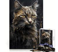 Puzzle de 1000 pièces représentant Un Chat Angora Turc, idéal pour Adultes Exercice Intelligent, Distraction Douce, Bords précis, Cadeau de Noël (50x75cm)