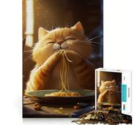 Puzzle de 1000 pièces représentant Un Chat Mignon de Dessin animé (38x52cm), Un Jeu d'éveil et de réflexion apaisant, idéal pour Une Collection Artistique