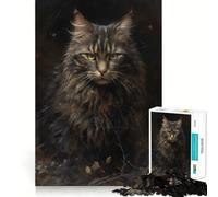 Puzzle de 1000 pièces représentant Un Chat Persan et Un Adolescent Imaginaire (50x75cm) Jeu de réflexion Relaxant et Amusant Cadeau touchant