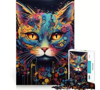 Puzzle de 1000 pièces représentant Un Chat Robot Cyborg, idéal pour Les Adolescents Jeu de logique et de réflexion, Amusant et Relaxant Découpe précise (38x52cm)