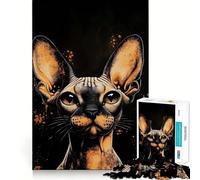 Puzzle de 1000 pièces représentant un chat Sphynx idéal pour les adolescents pour développer leurs capacités cognitives et passer un agréable moment de détente Finitions impeccables Cadeau attentionné