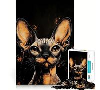 Puzzle de 1000 pièces représentant Un Chat Sphynx, pour Adultes, Smart Reason Toy Group Joy, Bords Lisses, œuvre d'art 50x75cm