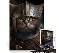 Puzzle de 1000 pièces représentant Un Chat Viking, idéal pour Les Adolescents : Bien-être Mental, détente et Loisirs Un Cadeau touchant aux Bords Nets (38x52cm)