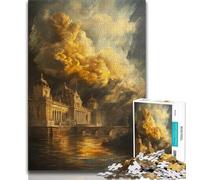 Puzzle de 1000 pièces représentant Un château Peint à l'huile, idéal pour Les Adolescents, idéal pour Les Jeux intellectuels et éducatifs, idéal pour Les Cadeaux du Père Noël Secret 50x75cm