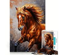 Puzzle de 1000 pièces représentant Un Cheval au Galop pour Les Adolescents Ce Puzzle à l'huile sur Le thème des Chevaux au Galop stimule la mémoire soulage la Tension et Offre Une Belle œuvre d'art