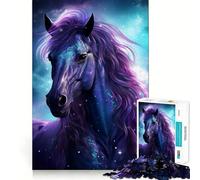 Puzzle de 1000 pièces représentant Un Cheval de l'espace, idéal pour Adultes, pour stimuler la mémoire, Jouer en Groupe et créer Un Motif Surprise pour Noël (38x52cm)