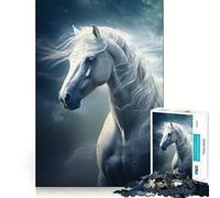 Puzzle de 1000 pièces représentant Un Cheval de l'espace, idéal pour Les Adolescents Jeu de logique et de développement du Sens de l'équilibre, découpe précise, Cadeau Parfait (38x26cm)
