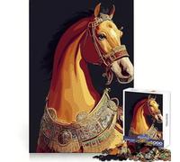 Puzzle de 1000 pièces représentant Un Cheval Portrait, idéal pour Les Adolescents Jouet Wise Think Toy, Doux et Facile à découper Liste de souhaits du Père Noël (38x26cm)