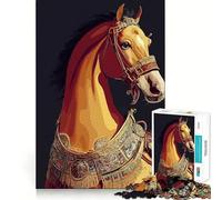 Puzzle de 1000 pièces représentant Un Cheval Portrait, idéal pour Les Adolescents Jouet Wise Think Toy, Doux et Facile à découper Liste de souhaits du Père Noël (38x26cm)