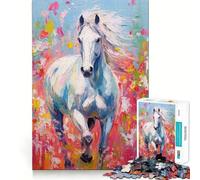 Puzzle de 1000 pièces représentant Un Cheval sur Palette, idéal pour Adultes Un Jeu d'entraînement cérébral Relaxant et Amusant, Parfait comme Cadeau de Noël (50x75cm)