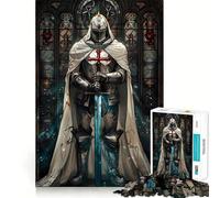 Puzzle de 1000 pièces représentant Un Chevalier croisé templier, idéal pour Les Adolescents Développe la mémoire, Offre Un Divertissement Silencieux et des Bords précis Un Cadeau Artistique 38x52cm