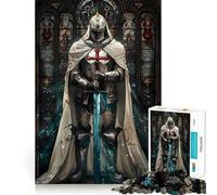 Puzzle de 1000 pièces représentant Un Chevalier croisé templier, idéal pour Les Adolescents Jeu cognitif et Silencieux, Finitions Haut de Gamme, Cadeau de Noël 50x75cm