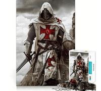 Puzzle de 1000 pièces représentant Un Chevalier templier, idéal pour Adultes Jeu Intelligent et Amusant à Jouer en intérieur Découpe précise Un Cadeau Parfait 38x52cm