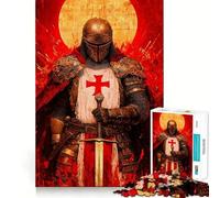 Puzzle de 1000 pièces représentant Un Chevalier templier, Jeu de logique mentale pour Adultes, Divertissement paisible, découpe Ferme, Cadeau précieux 38x26cm