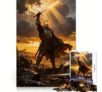Puzzle de 1000 pièces représentant Un Chevalier triomphant avec Une épée sur Un Champ de Bataille (50x75cm) pour Adultes Idéal pour se concentrer, se détendre et s'amuser Un Cadeau Parfait !