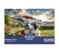 Puzzle de 1000 pièces représentant Un Chien Australien en Paysage, en Carton 100% recyclé. Décoration idéale pour Adultes et Enfants. Dimensions : 38 x 26 cm.