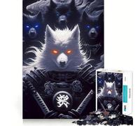 Puzzle de 1000 pièces représentant Un Chien Border Collie samouraï, idéal pour Les Adolescents Un Jeu d'éveil cérébral, de détente et d'art, Un Cadeau Unique (50x75cm)