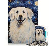 Puzzle de 1000 pièces représentant Un Chien de Montagne des Pyrénées, idéal pour Les Adolescents Découpe Lisse, Cadeau élégant (38x26cm)