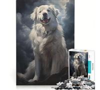 Puzzle de 1000 pièces représentant Un Chien de Montagne des Pyrénées Jeu de réflexion Stimulant idéal pour se détendre Cadeau d'anniversaire 38x26cm