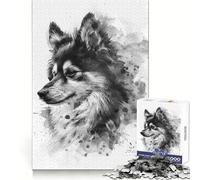 Puzzle de 1000 pièces représentant Un Chien Esquimau américain, idéal pour Adultes entraînement, Concentration, détente, Amusement, Assemblage précis, Cadeau créatif (38x26cm)