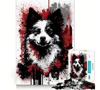 Puzzle de 1000 pièces représentant Un Chien Esquimau américain Jeu cognitif Amusant,Structure à emboîter précise,activité de Partage et de complicité pour Les Proches (50x75cm)