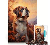 Puzzle de 1000 pièces représentant Un Chien Saint-Bernard, idéal pour Les Adolescents, Stimulant la réflexion et Les Loisirs, avec des Bords précis Un Cadeau attentionné 50x75cm