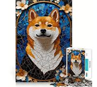 Puzzle de 1000 pièces représentant Un Chien Shiba Inu 50x75cm, Un Classique Intemporel et apaisant, idéal pour Les Adolescents Motif Kintsugi