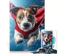 Puzzle de 1000 pièces représentant Un Chien Super-héros, Jeu de logique mentale pour Adultes, Divertissement paisible, découpe Ferme, Cadeau précieux 38x26cm