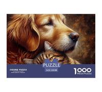 Puzzle de 1000 pièces représentant Un Chien, Un Animal Mignon, Un Jeu éducatif pour Adultes, Une décoration intérieure, Un Cadeau d'anniversaire Stimulant et Difficile (52 x 38 cm).