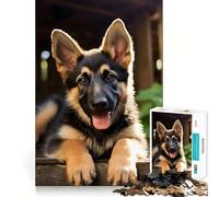 Puzzle de 1000 pièces représentant Un Chiot Berger Allemand, idéal pour Les Adultes Un Casse-tête Relaxant et agréable à Assembler Cadeau Parfait (38x52cm)