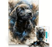 Puzzle de 1000 pièces représentant Un Chiot Labrador, idéal pour Adultes, pour se concentrer et se détendre à la Maison (38x52cm)