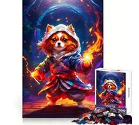 Puzzle de 1000 pièces représentant Un Chiot Portant Un Kimono de karaté, idéal pour Les Adolescents Jeu de logique Robuste, Silencieux et aux Bords Nets Cadeau élégant (50x75cm)