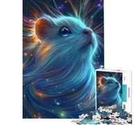 Puzzle de 1000 pièces représentant Un Cochon d'Inde céleste idéal pour Les Adolescents et Les Adultes Jeu Familial Course de Vitesse Cadeau de Noël ou d'anniversaire (50x75cm)