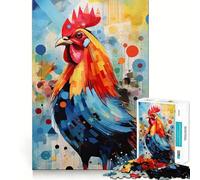 Puzzle de 1000 pièces représentant Un Coq, idéal pour Les Adolescents Cadeau Parfait pour se détendre et Passer Un Bon Moment (38x52cm)