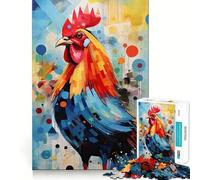 Puzzle de 1000 pièces représentant Un Coq, idéal pour Les Adolescents Jeu de réflexion et de création Collective Découpe Nette et précise Objet de Collection (50x75cm)