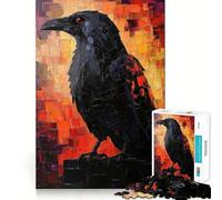 Puzzle de 1000 pièces représentant Un Corbeau, idéal pour Adultes Stimule la mémoire, s'amuse Assembler Une Image et est Un Objet de Collection (38x26cm)