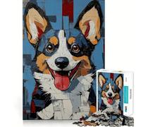 Puzzle de 1000 pièces représentant Un Corgi Souriant, idéal pour Adultes Stimule la mémoire, apaise et divertit Finition de qualité Joli Cadeau 38x26cm