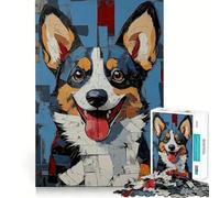 Puzzle de 1000 pièces représentant Un Corgi Souriant pour Adultes Jeu de logique et de résolution d'énigmes Anti-Stress Découpe précise Liste de souhaits du Père Noël 50x75cm