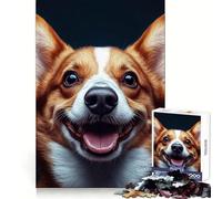 Puzzle de 1000 pièces représentant Un Corgi Souriant pour Adultes Jeu de logique raffiné Loisirs Doux Finitions soignées Joli Cadeau 50x75cm