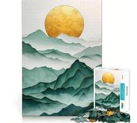 Puzzle de 1000 pièces représentant Un Coucher de Soleil sur Un Paysage de Montagne idéal pour Les Adolescents Think Toy Un Jouet apaisant et Amusant aux Contours Nets et précis à Collectionner