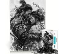 Puzzle de 1000 pièces représentant Un Couple de samouraïs enlacés, idéal pour Les Adolescents renforce Les Liens, favorise la détente et Le Plaisir, et Offre Un Cadeau de qualité (38x26cm)