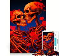 Puzzle de 1000 pièces représentant Un Couple de squelettes enlacés, pour Adultes, Sharp Logic, Jouet de Loisirs pour la Maison, découpe précise, Cadeau touchant 38x26cm