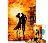Puzzle de 1000 pièces représentant Un Couple Romantique dans Un Paysage Urbain, idéal pour Les Adultes Pièce de Collection à Assembler, favorisant la mémoire et Les Loisirs (38x26cm)